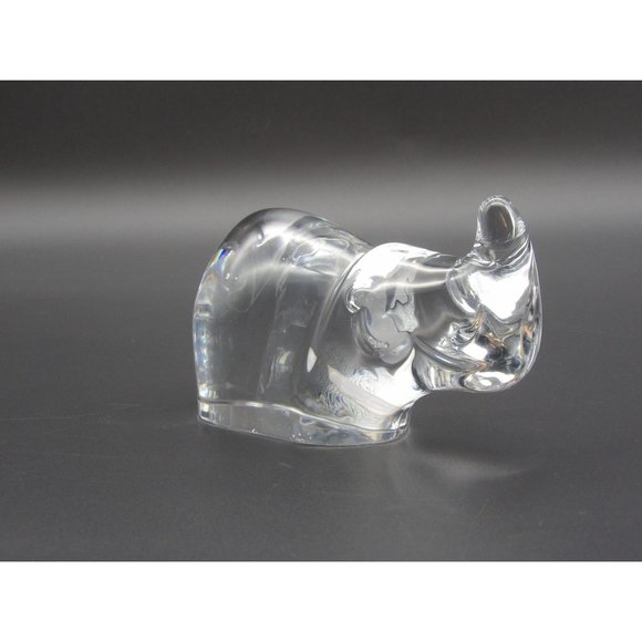 Vintage Orrefors Sweden Rhinocarous Signed & Original Sticker 5" L x 3 1/4" H - Picture 8 of 10